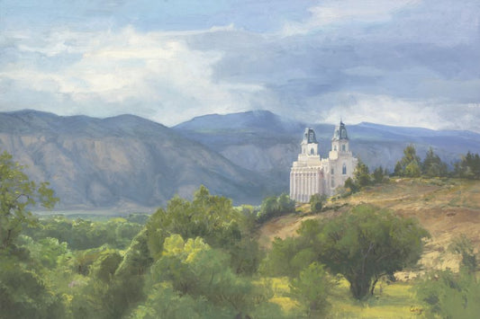 Manti Temple Rainstorm